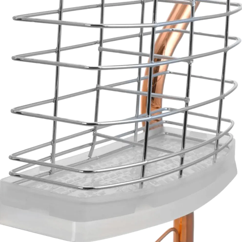 Better Chef Chrome Dish Rack with Copper Accents