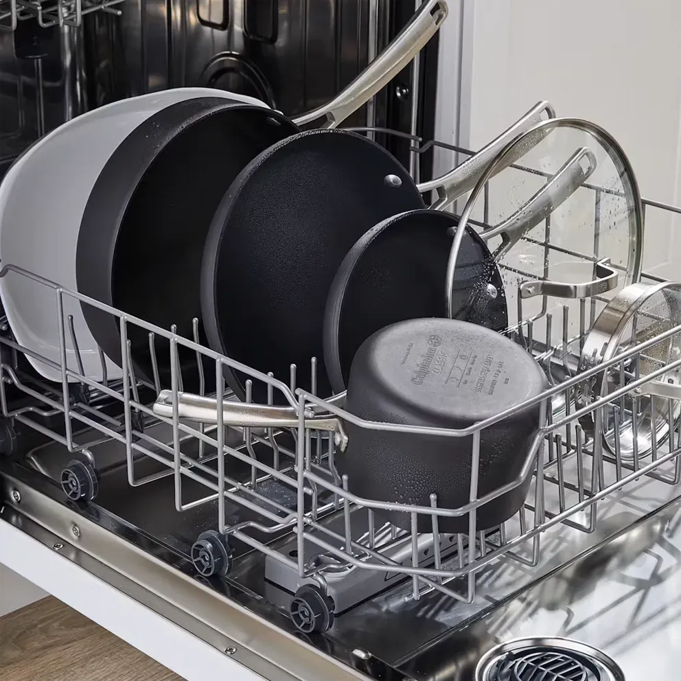 Calphalon Classic 10-Piece Hard-Anodized Cookware Set with No-Boil-Over Inserts