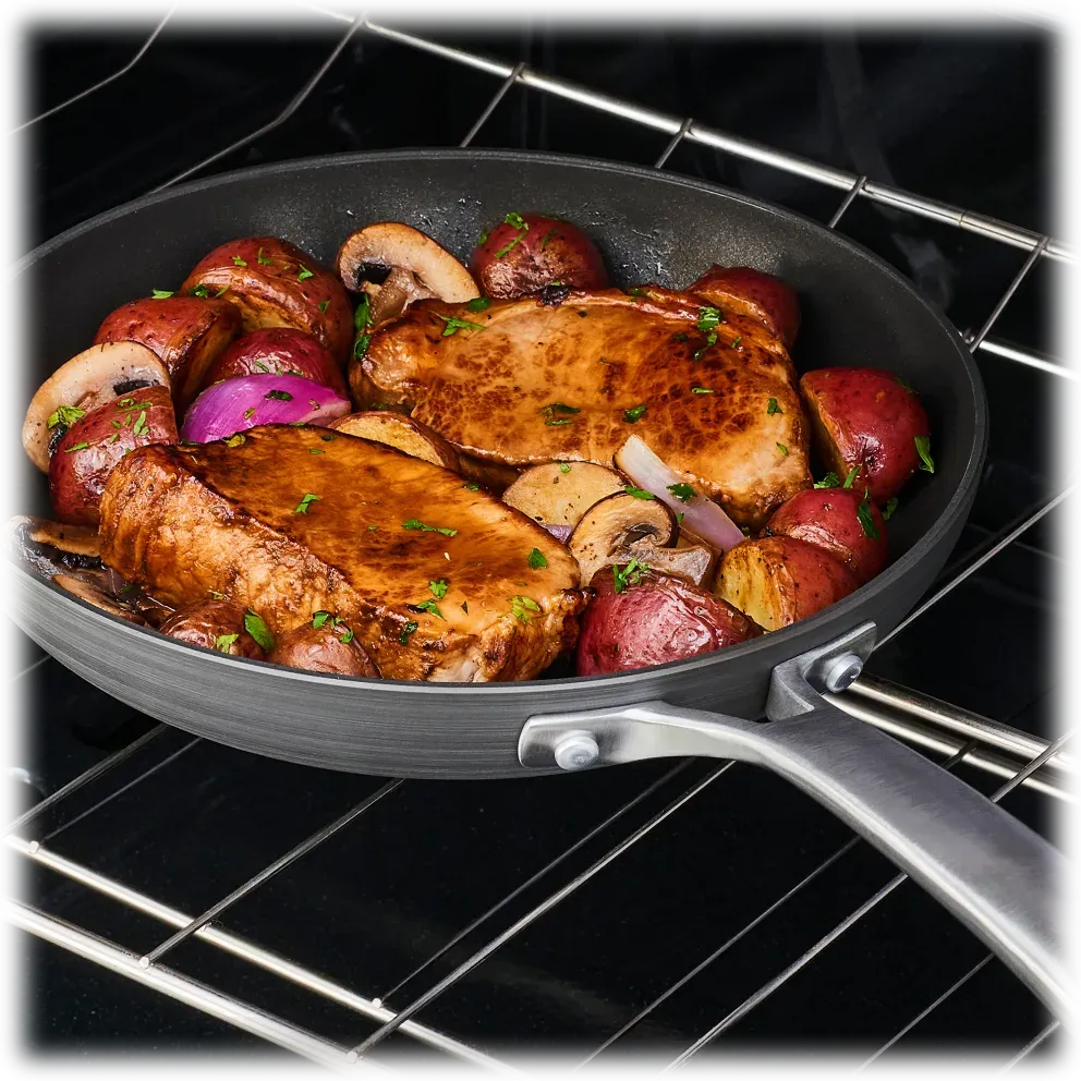 Calphalon Classic 10-Piece Hard-Anodized Cookware Set with No-Boil-Over Inserts