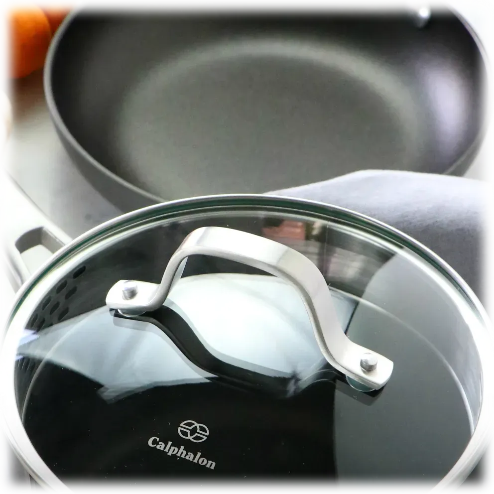 Calphalon Classic 10-Piece Hard-Anodized Cookware Set with No-Boil-Over Inserts