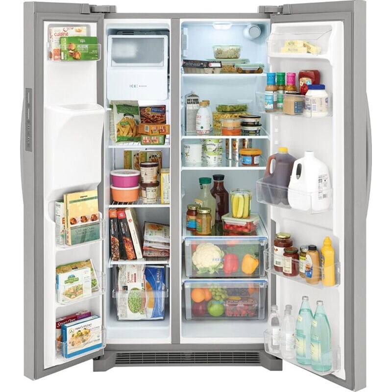 Frigidaire 36 in. 25.6 cu. ft. Side by Side Refrigerator with Ice & Water Dispenser - Stainless Steel