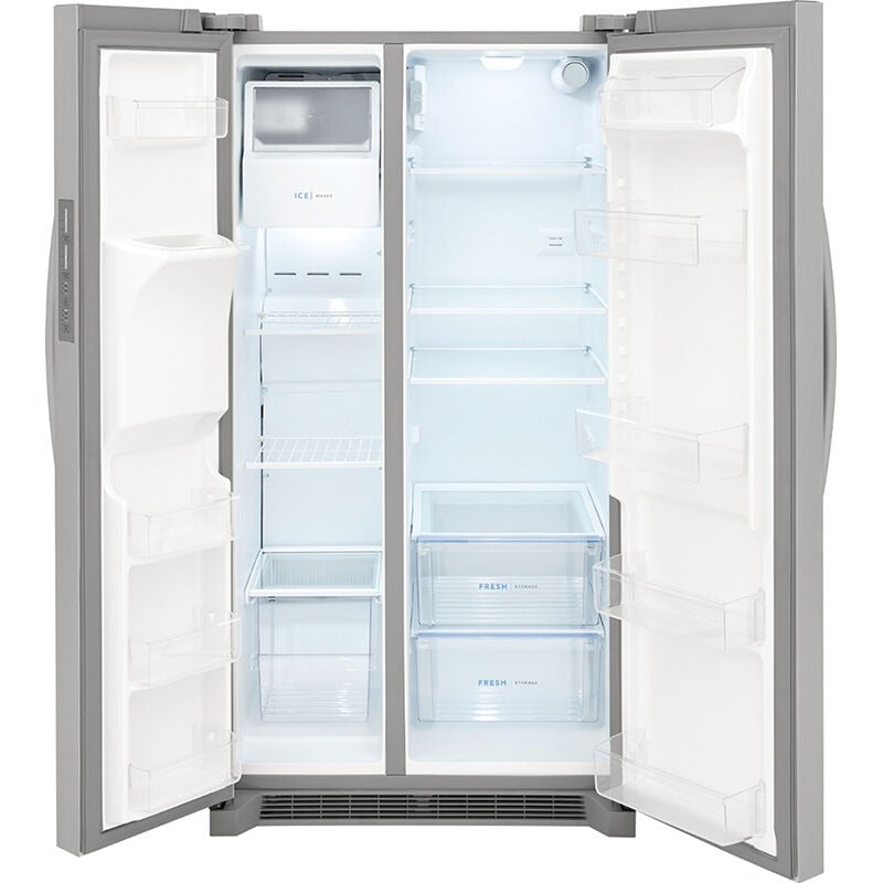 Frigidaire 36 in. 25.6 cu. ft. Side by Side Refrigerator with Ice & Water Dispenser - Stainless Steel