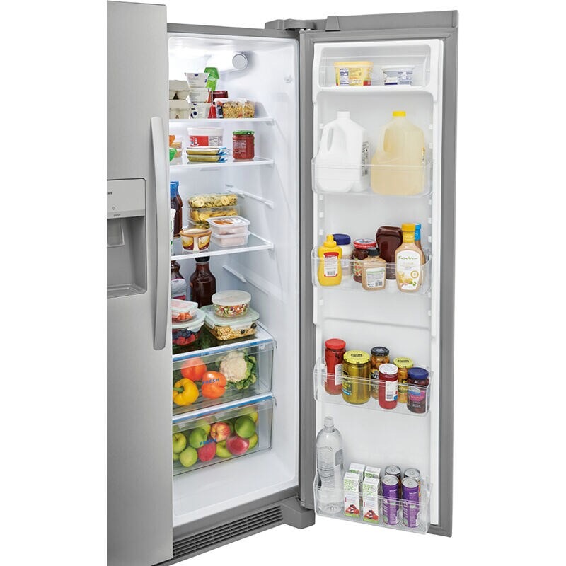 Frigidaire 36 in. 25.6 cu. ft. Side by Side Refrigerator with Ice & Water Dispenser - Stainless Steel