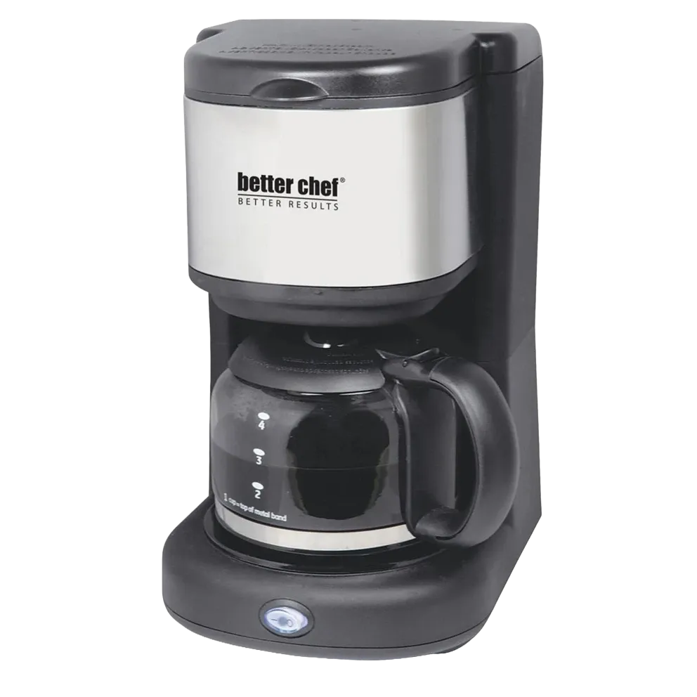 Better Chef 4-Cup Coffeemaker with Grab-A-Cup Feature