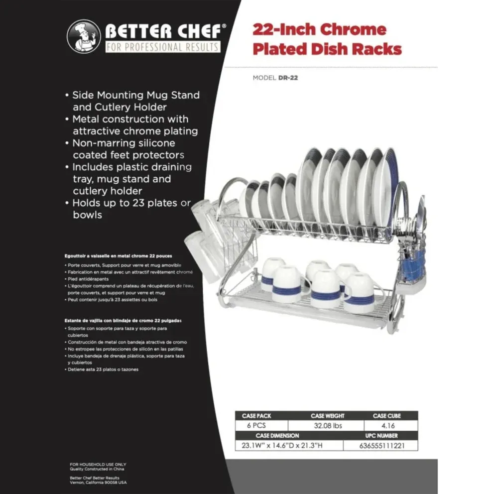 Better Chef 2-Tier Chrome Dish Rack