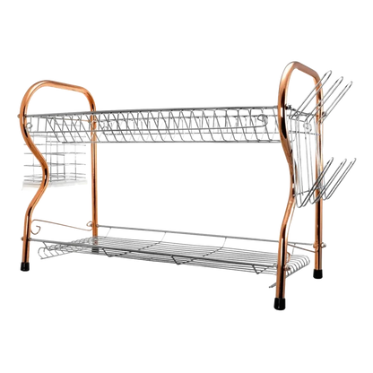 Better Chef Chrome Dish Rack with Copper Accents