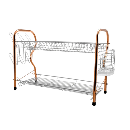Better Chef Chrome Dish Rack with Copper Accents
