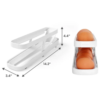 Titan Space-Saving Two-Tier Rolling 14-Egg Storage Dispenser &amp; Organizer
