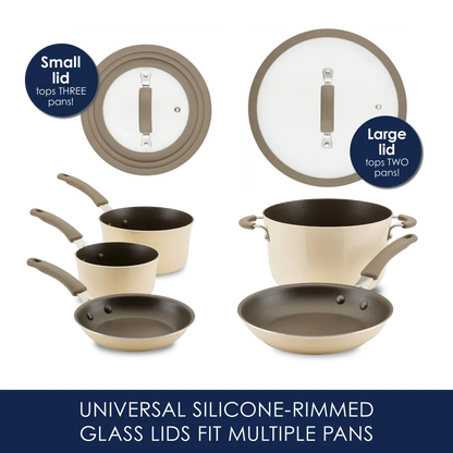 Rachael Ray Cook &amp; Create 11-Piece Enameled Aluminum Cookware Set