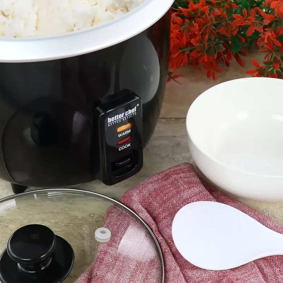 Better Chef 8-Cup Rice Cooker with Cup &amp; Paddle