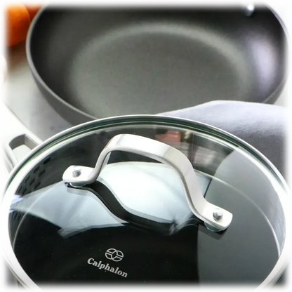 Calphalon Classic 10-Piece Hard-Anodized Cookware Set with No-Boil-Over Inserts
