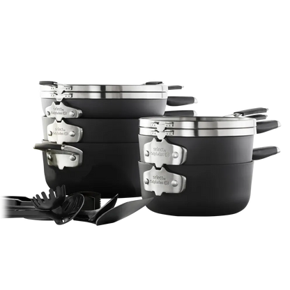 Calphalon Select 14-Piece Space-Saving Hard-Anodized Cookware Set