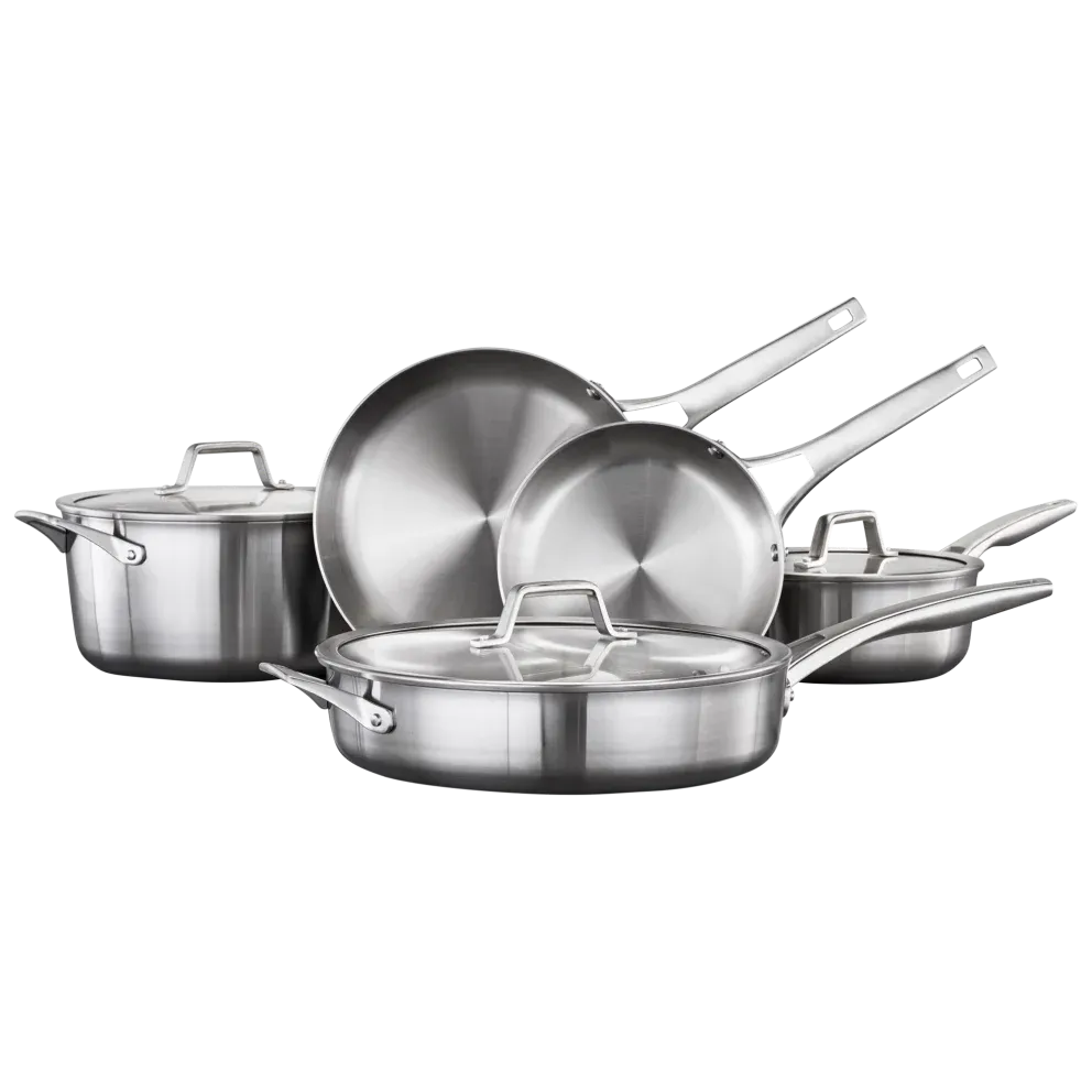 Calphalon Premier 8-Piece Stainless Steel Cookware Set