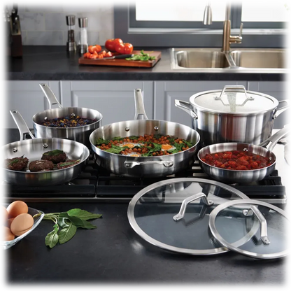 Calphalon Premier 8-Piece Stainless Steel Cookware Set