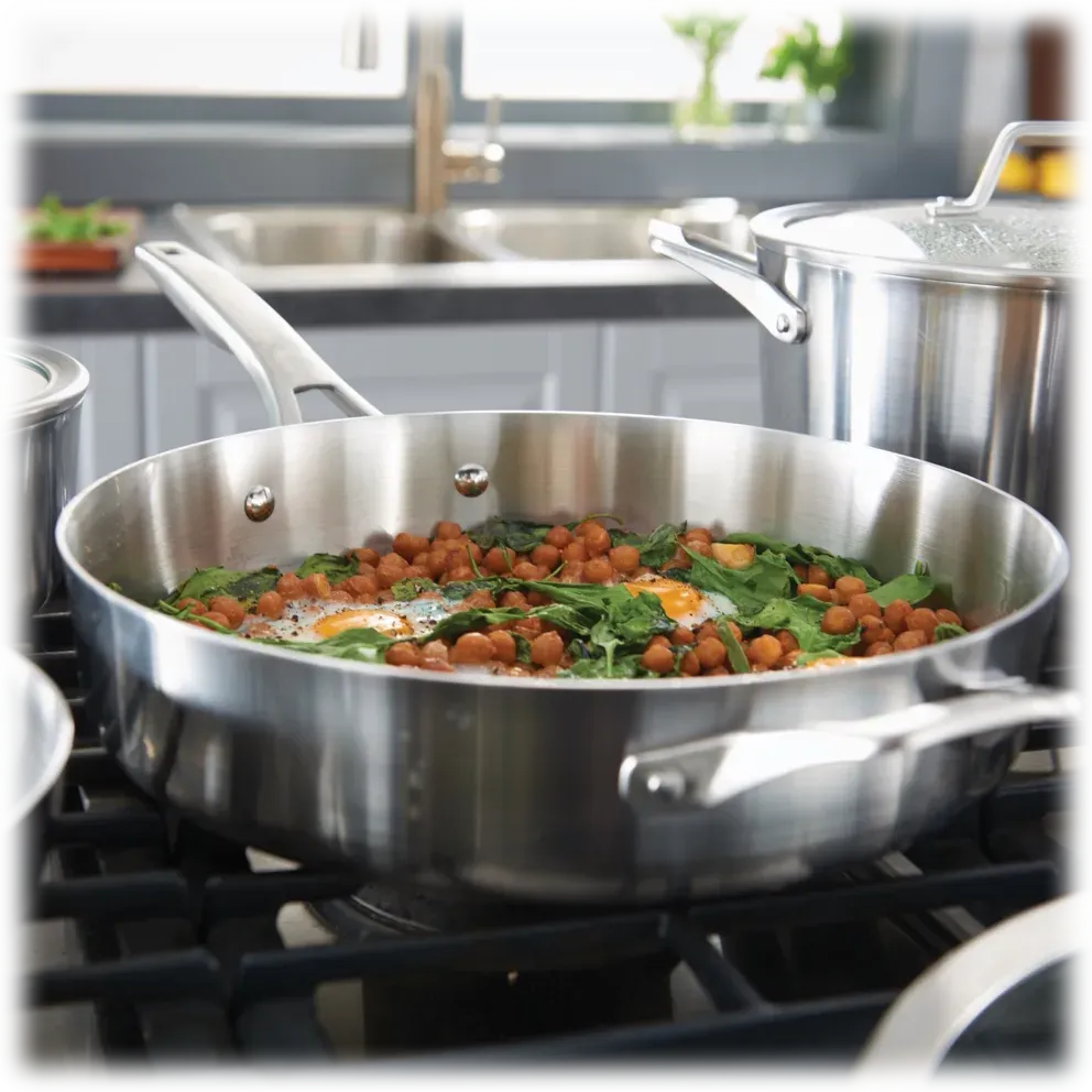 Calphalon Premier 8-Piece Stainless Steel Cookware Set