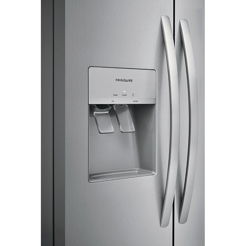 Frigidaire 36 in. 25.6 cu. ft. Side by Side Refrigerator with Ice &amp; Water Dispenser - Stainless Steel