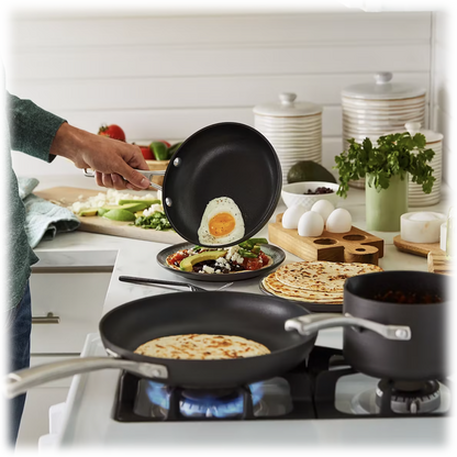 Calphalon Classic 10-Piece Hard-Anodized Cookware Set with No-Boil-Over Inserts
