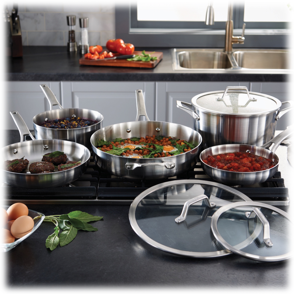 Calphalon Premier 8-Piece Stainless Steel Cookware Set