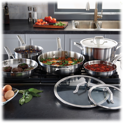 Calphalon Premier 8-Piece Stainless Steel Cookware Set