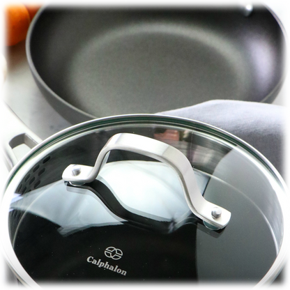 Calphalon Classic 10-Piece Hard-Anodized Cookware Set with No-Boil-Over Inserts