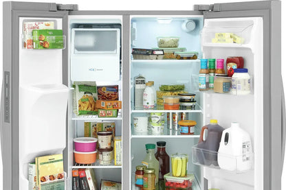 Frigidaire 36 in. 25.6 cu. ft. Side by Side Refrigerator with Ice &amp; Water Dispenser - Stainless Steel